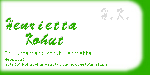 henrietta kohut business card